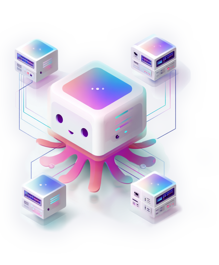 Cute Isometric Octopus for Banner